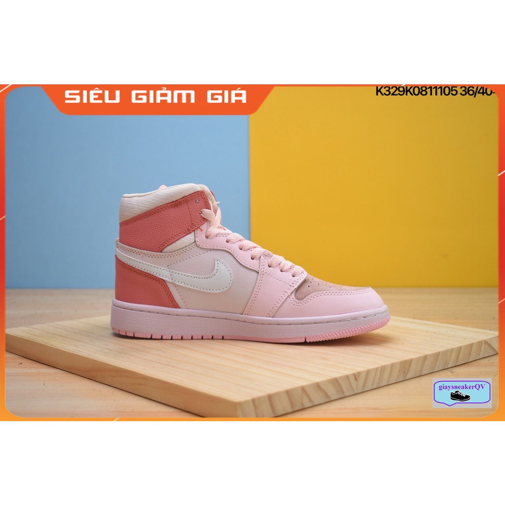 Giày Jordan 1 Mid Digital Pink Hồng siêu đẹp, giày thể thao hot hit dành cho nữ
