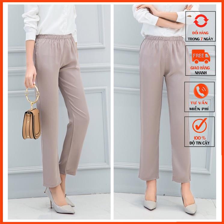 GIẢM 10K ĐƠN 0 ĐỒNG quần baggy đũi nữ , quần đũi dài mã kcs88 tôn chân dài miên man chất liệu đũi xước cao cấp không bai