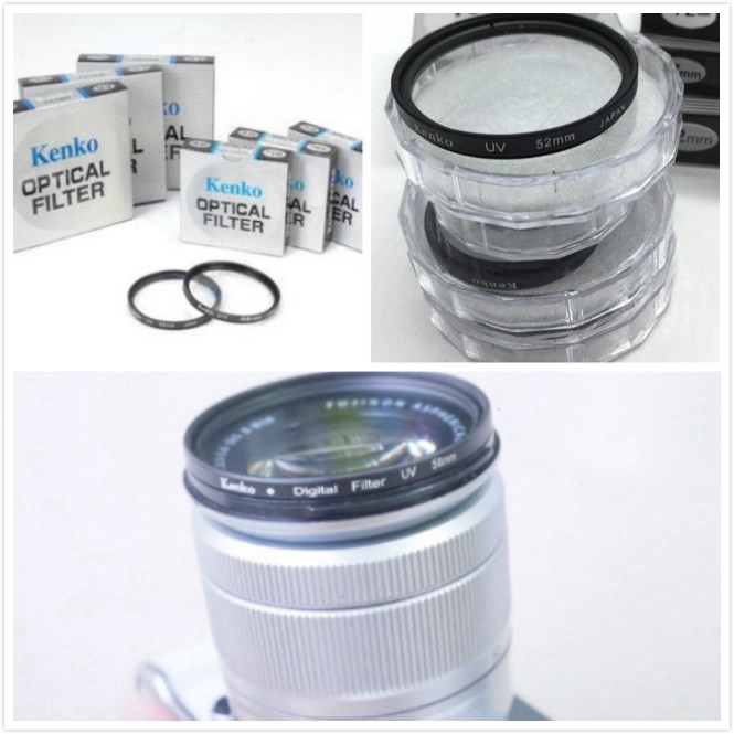 Kính lọc UV Kenko 40.5/49/52/58mm chất lượng cao cho máy ảnh DSLR