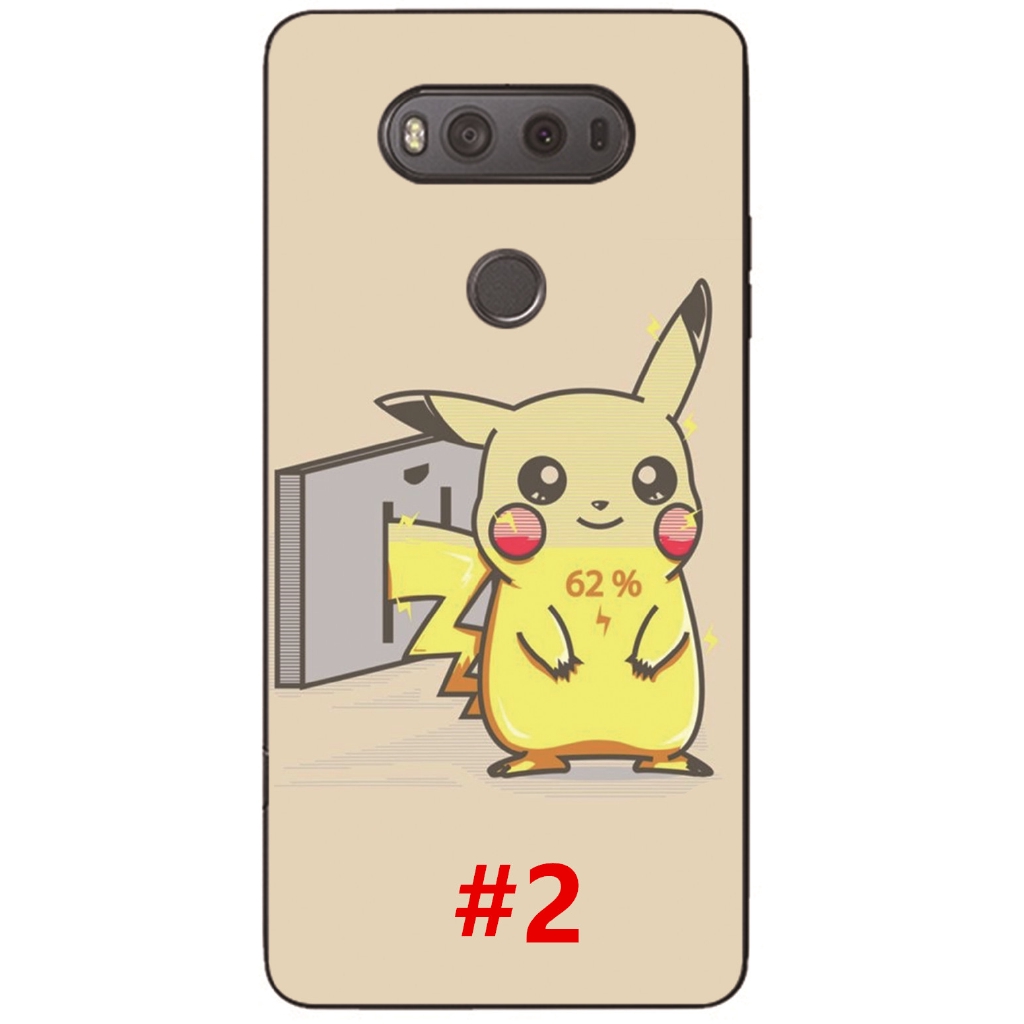 Ốp Lưng Silicone Mềm In Hình Pikachu Cho Lg V40 V30 V20 V10