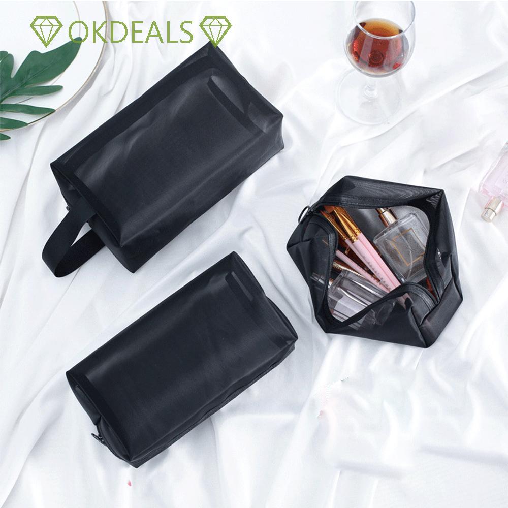 Túi Lưới Đựng Mỹ Phẩm/Đồ Trang Điểm Có Khóa Kéo Cho Nữ