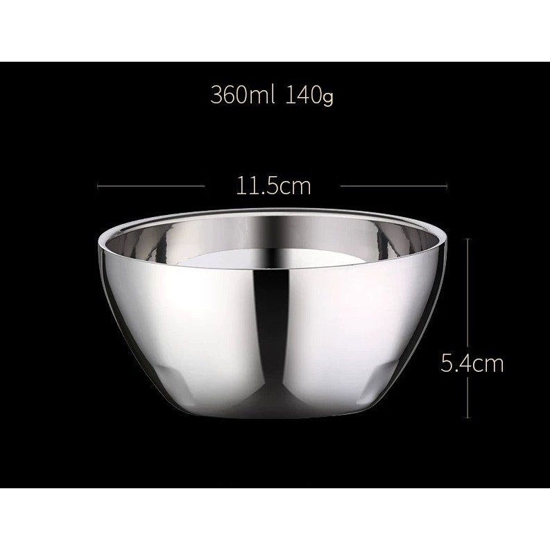 Bát inox 316 giữ nhiệt cách nhiệt chống va đập đường kính 11.5cm (x5.4cm) SSGP