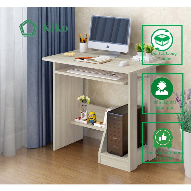 Bàn Máy Có Ngăn Bàn Phím ,Để Cây Máy Tính Gỗ MDF 15mm chống Mọt Đa Năng KIKO - MT 1022