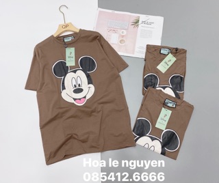 Áo phông mickey nâu dành cho nữ