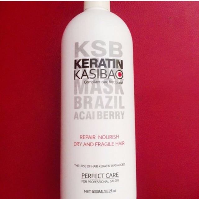 ( chính hãng )HẤP KERATIN PHỤC HỒI TÓC HƯ TỔN NẶNG KSB BRAZIL ACAI BERRY 1000ml