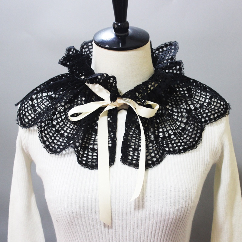 Vòng Cổ Choker Giả Xếp Ly Nhún Bèo Họa Tiết Caro Thắt Nơ Phong Cách Gothic Cho Nữ