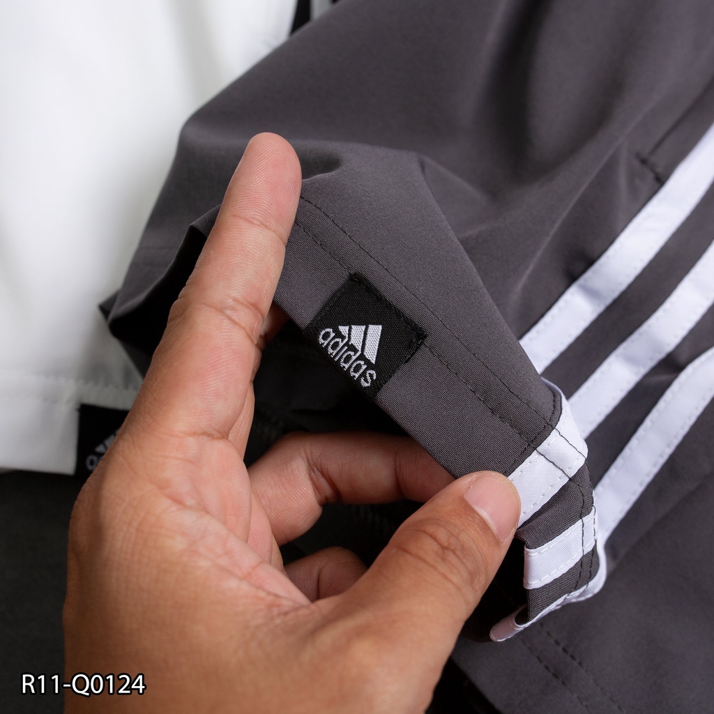 Quần run nam Adidas R11 phối 3 sọc 2 bên- xi dãn 2 lớp form trên gối - thể thao nam VNXK