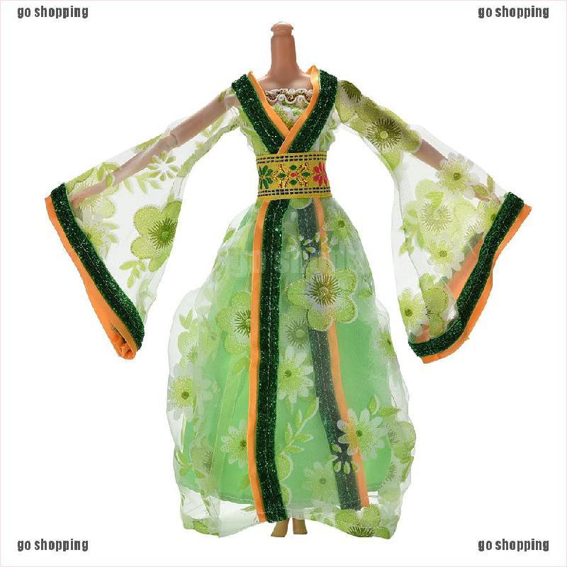 {go shopping}Dress for Barbies Classical Beautiful Chinese Ancient Dress Doll Toy 6 Colors