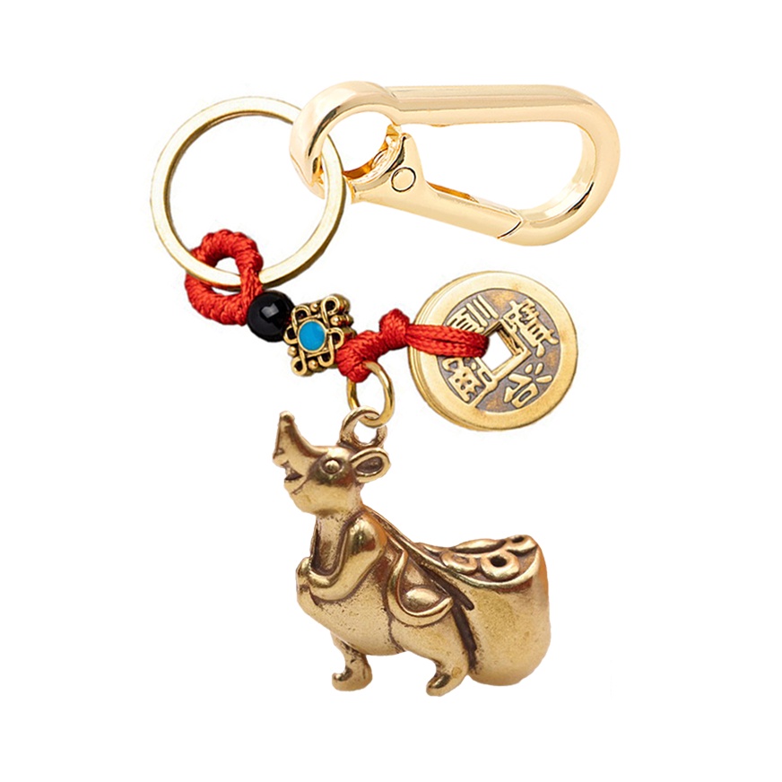 Móc Khoá Đồng Phong Thủy 12 Con Giáp 𝓚𝓞𝓙𝓜𝓐𝓒 - Thập Nhị Địa Chi