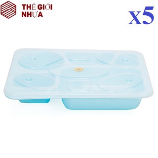Combo 5 Khay Cơm Lớn Duy Tân (32 x 26 x 6 cm) No.758