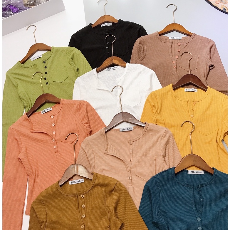 [Hàng cao cấp loại 1] Áo len gân body dài tay cúc ngực chất len tăm cao cấp ôm sát không bai dão Eris Store 024 | BigBuy360 - bigbuy360.vn