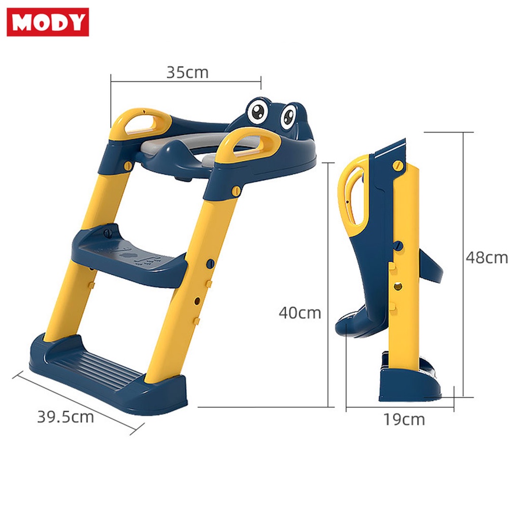 Thang bô vệ sinh gấp gọn bằng nhựa cao cấp kèm đệm PU siêu mềm cho bé Mody M39535
