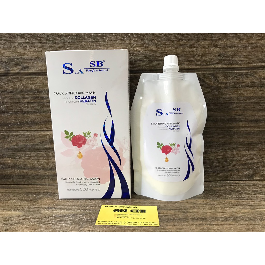 [FREE SHIP] KEM HẤP PHỤC HỒI TÓC CHUYÊN SÂU SB SIÊU MỀM MƯỢT- (500ml) - túi trắng - mã 0059