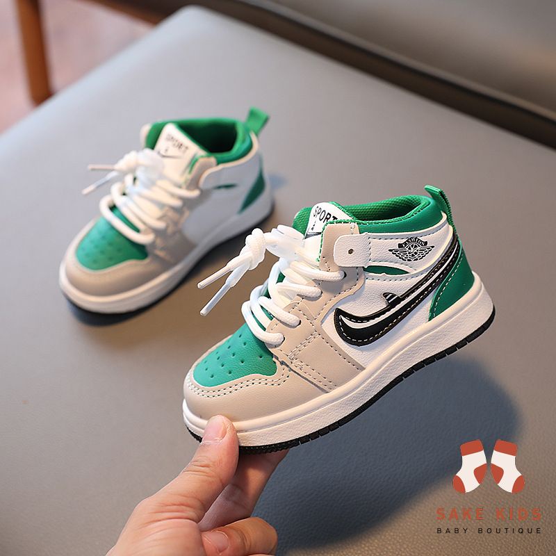 Giày sneakers bé trai bé gái-Giày thể thao SPORT cao cổ êm chân dây quai năng động thoáng khí cho bé 1-8 tuổi M77