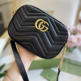 Túi đeo chéo gucci marmont bằng da cừu lót đồng khóa chữ g đôi thời trang cao cấp cho nữ