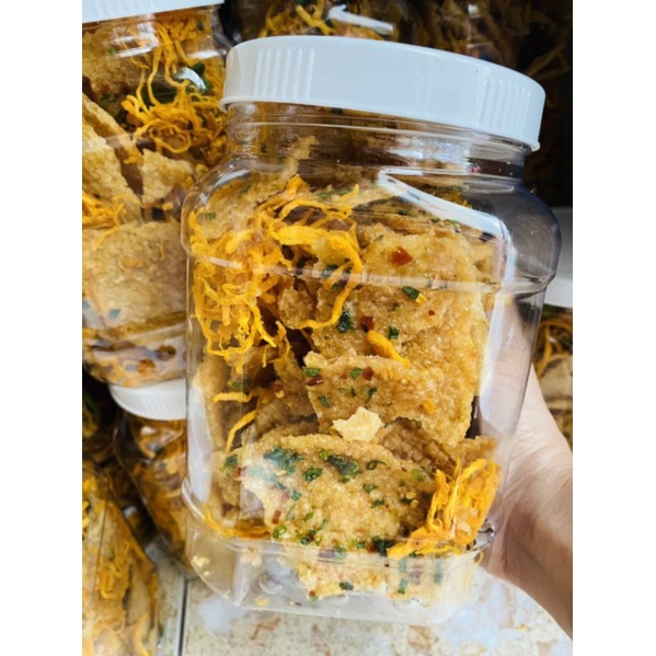 CƠM CHÁY LẮC KHÔ GÀ LÁ CHANH HŨ 500GR GIÒN ĐẬM VỊ - Lùn Con Food