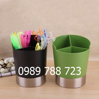 Hộp Đựng Ống Hút Tròn 3 Ngăn - Hộp Đựng Bút Tròn 3 ngăn - Hộp đựng ống hút, thìa khuấy, thìa đong, dụng cụ pha chế,...