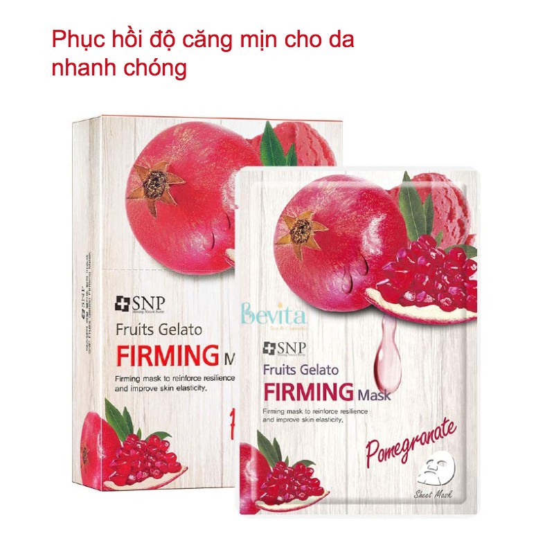 Mặt Nạ Trái Cây SNP Fruits Gelato Chứa Tinh Chất Trái Cây Xay Đông Lạnh Phục Hồi Độ Căng Mịn Dưỡng Trắng Da - 5 Loại