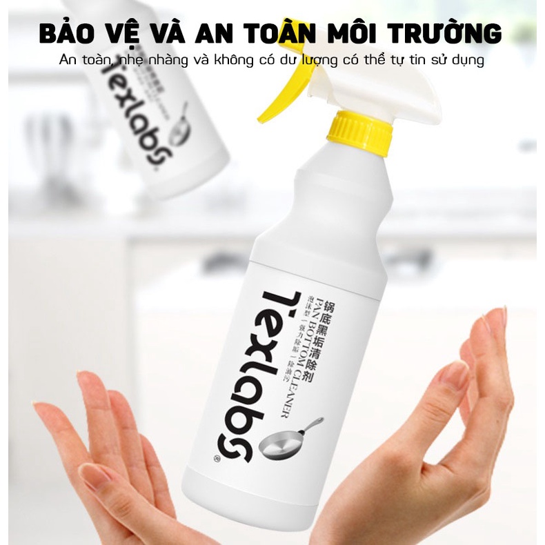 Dung Dịch Xịt Tẩy Cặn Đen Đáy Nồi, Xoong, Chảo Inox Siêu Sạch TEXLABS 500ML DOKEY99