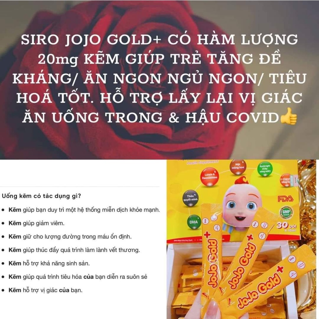 Siro JoJo Gold+ 3 in 1 giúp bé Bổ mắt - Ăn Ngon - Tăng cường DHA