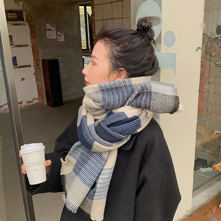 Khăn quàng cổ nữ cashmere cao cấp - Khăn choàng len thời trang siêu mềm mịn K-FD