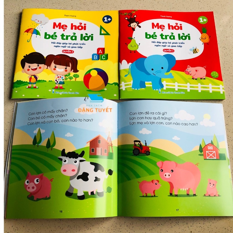 Sách - Mẹ hỏi bé trả lời, hỏi đáp giúp bé phát triển ngôn ngữ và giao tiếp (Bộ 3 cuốn)