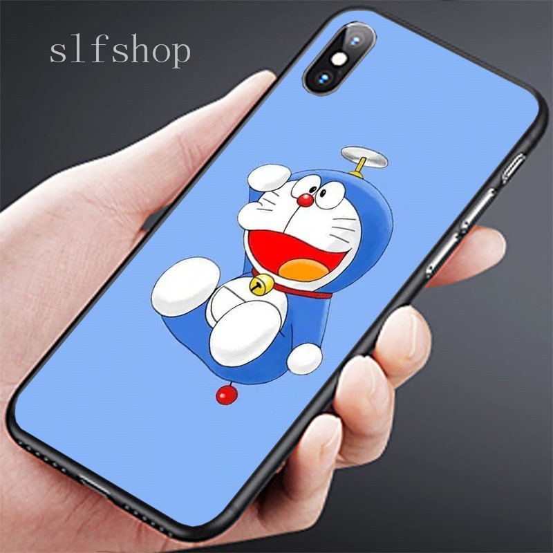 Huawei Honor 4A 4C 4X 8C Note 10 Play 3 4 4t Pro Printed Shell Black soft Phone case Doraemon Robot cat