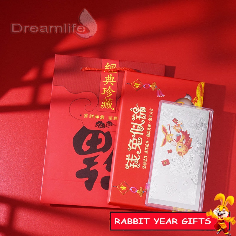 Hộp Quà Tặng Năm Mới 2023 Bằng Acrylic Mạ Vàng Hình Thỏ May Mắn Sang Trọng