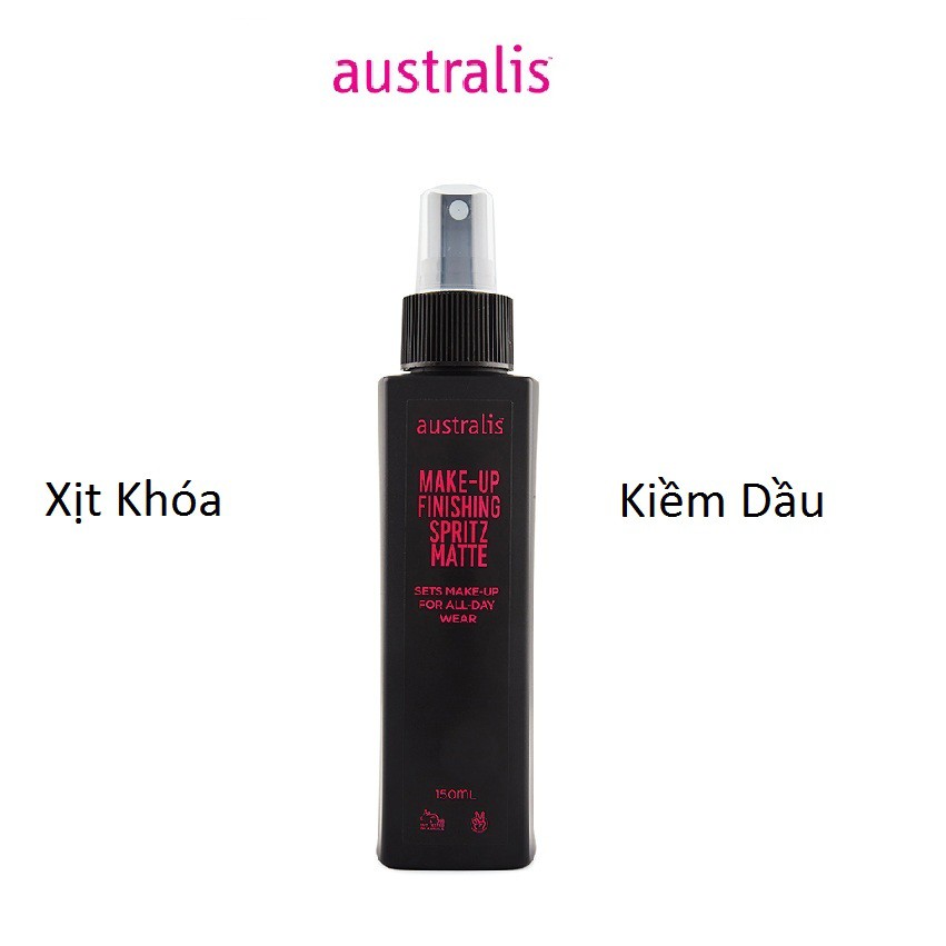 Xịt Khóa Trang Điểm Dạng Lì 🌸FREESHIP🌸 Xịt Khóa Make up Kiềm Dầu  Australis Make Up Finishing Spritz Matte-150ml