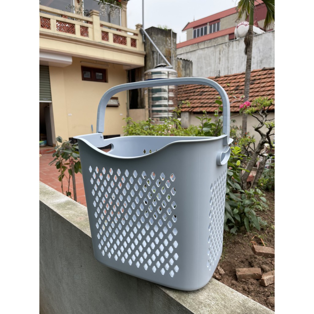 Rổ đựng quần áo có tay sách,quai cầm,sọt nhựa việt nhật,siêu xinh,dày dặn,tiện lợi