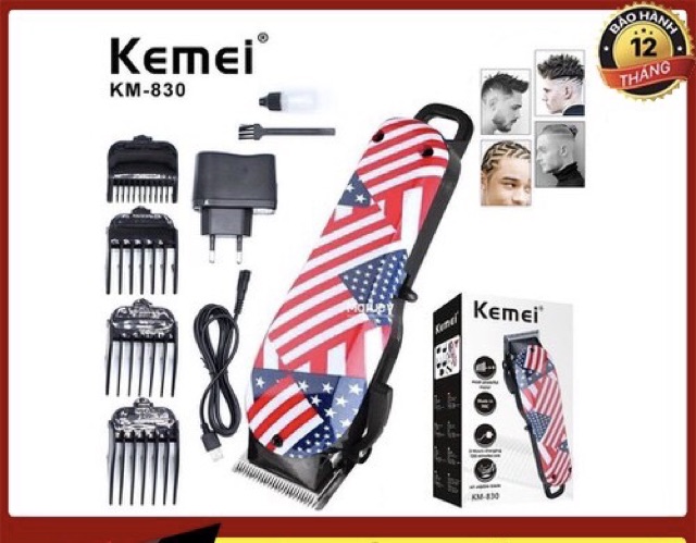 Tông đơ cắt tóc Kemei KM830 Hàng chính hãng  BẢO HÀNH 6 THÁNG