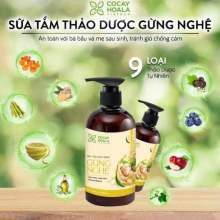 Sữa Tắm Thảo Dược Gừng Nghệ Tránh Gió Chống Cảm Cocayhoala 300g | BigBuy360 - bigbuy360.vn