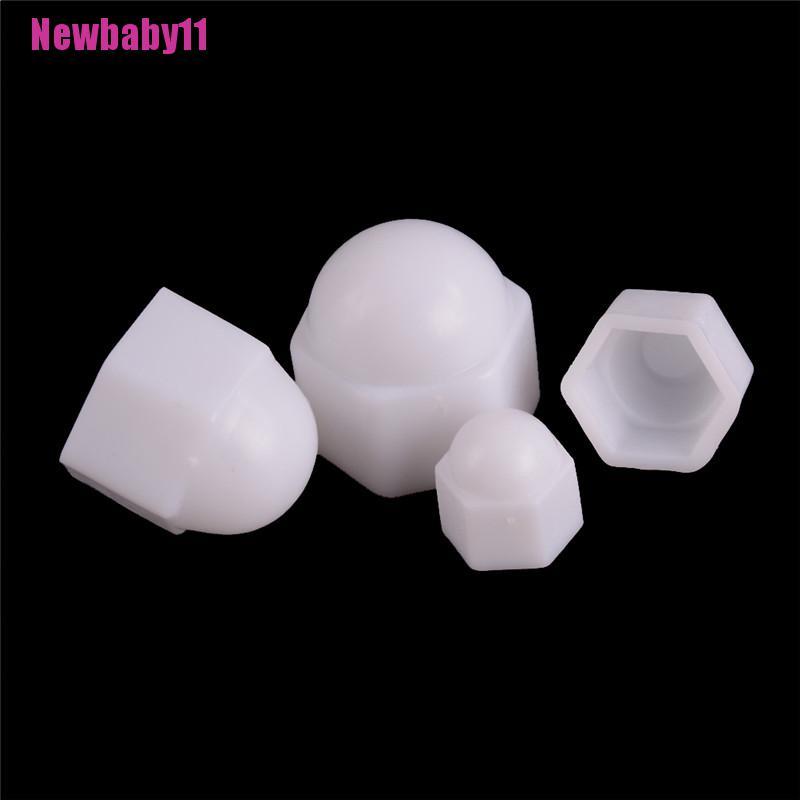 Set 10 Nắp Đậy Đai Ốc Lục Giác M6 M8 M10 M12 Màu Trắng