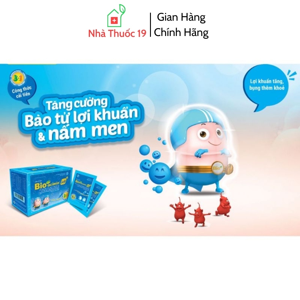 Cốm Vi Sinh Bio Acimin Gold+ Giúp Bé Tiêu Hóa Tốt Hấp Thu Dưỡng Chất Hết Biếng Ăn Tiêu Hóa Khỏe Trẻ Ăn Ngon