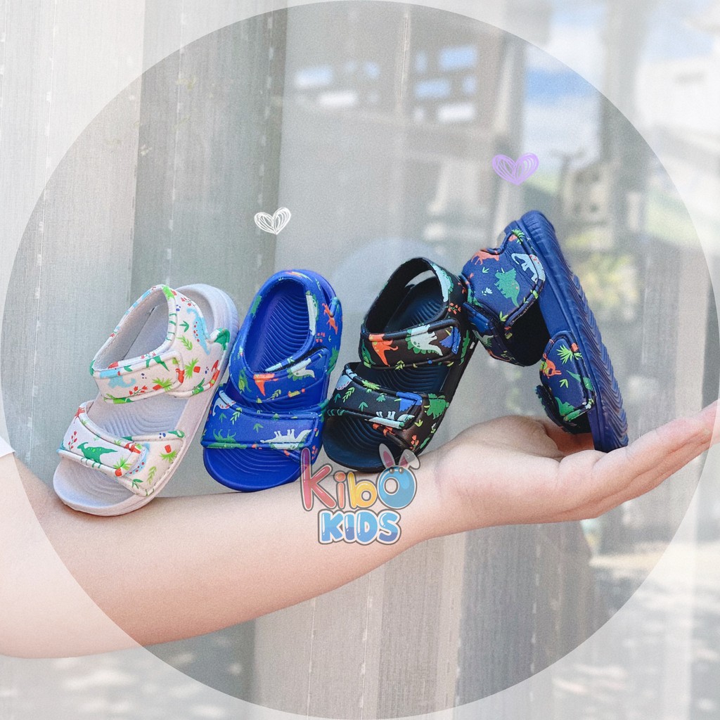Sandal Xốp Cho Bé Trai Siêu Nhẹ Siêu Bền Size 18-29 Hoạ Tiết Khủng Long