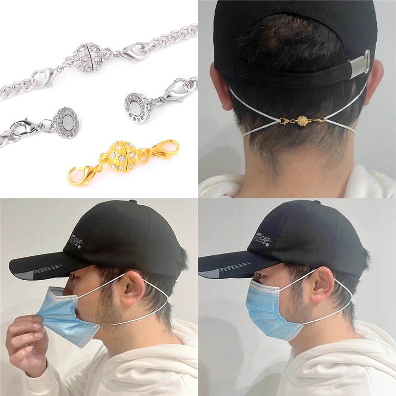 Móc khóa càng cua quả châu nam châm đính đá làm trang sức DIY