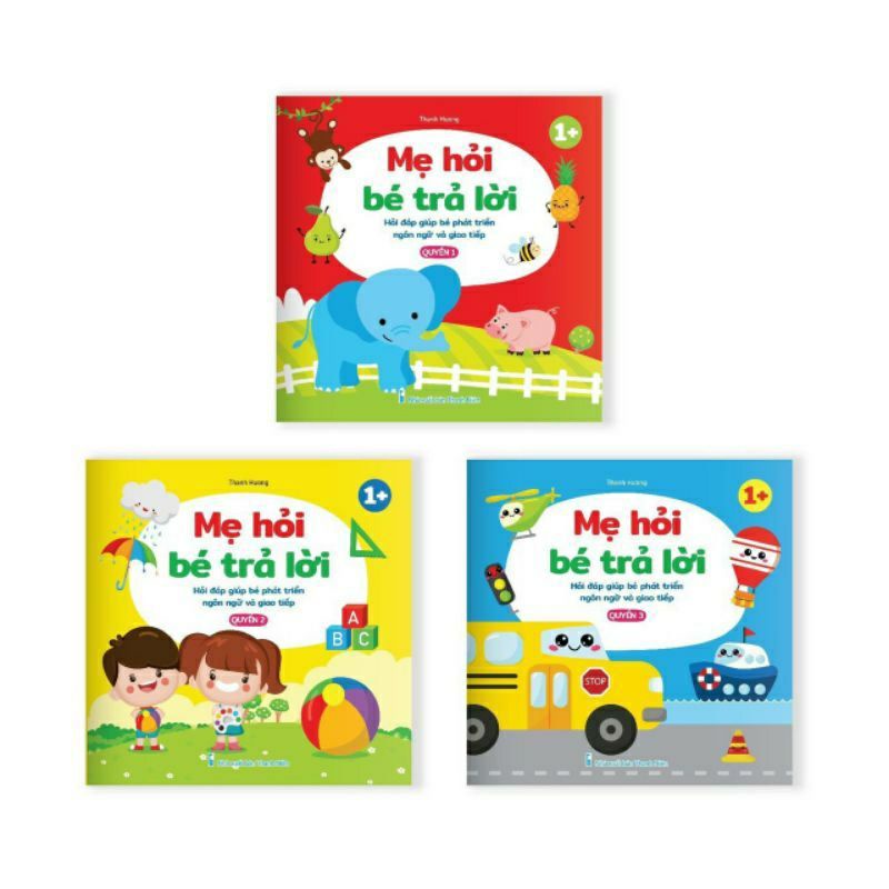 Sách - Mẹ hỏi bé trả lời, hỏi đáp giúp bé phát triển ngôn ngữ và giao tiếp
