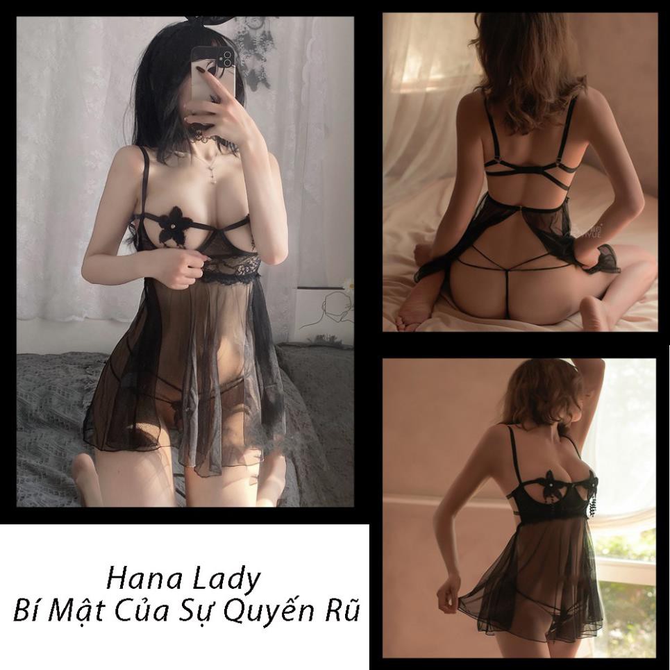 Váy ngủ sexy hai dây xuyên thấu siêu mỏng hở ngực quyến rũ khiêu gợi VN429 💃