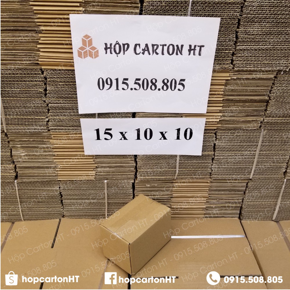 Hộp carton đóng hàng 15x10x10 size nhỏ đựng phụ kiện, mỹ phẩm giá gốc tận xưởng - Hộp Carton HT