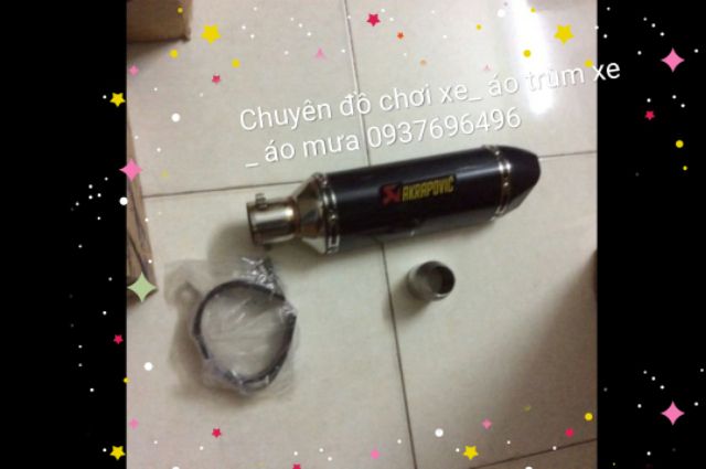 Combo NGUYÊN BỘ: PÔ AKRAPOVIC lục giác+ cổ pô