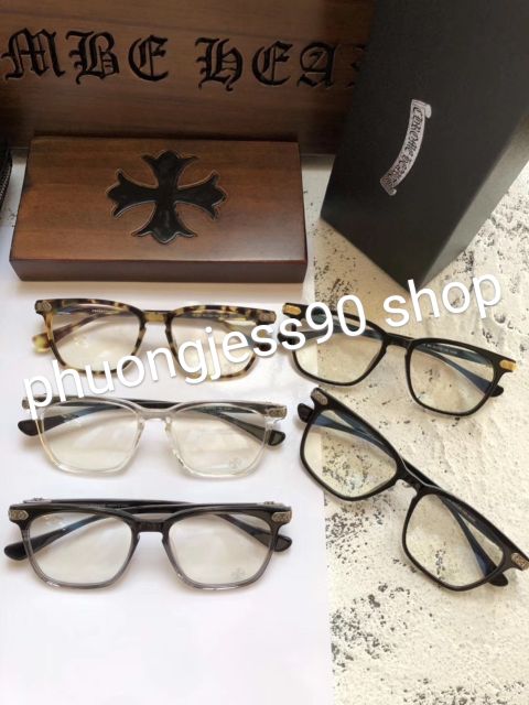 Gọng kính unisex nam nữ chromeheart frame in japan model giss logo bạc thái fullbox phụ kiện (ảnh thật)