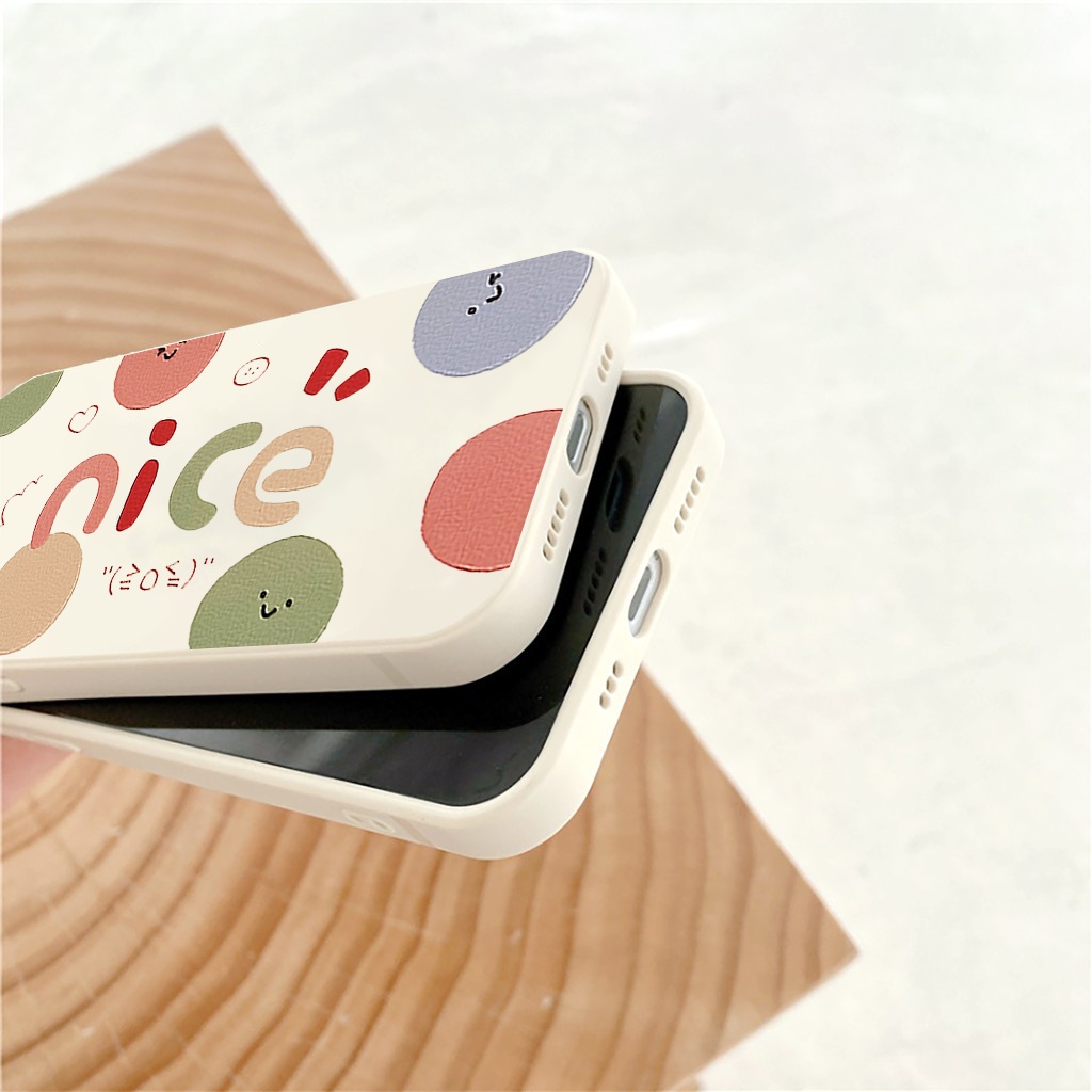 Ốp iphone NICE cạnh vuông iphone 6/6plus/6s/6splus/7/7plus/8/8plus/x/xr/xs/11/12/13/pro/max/plus/promax  e145