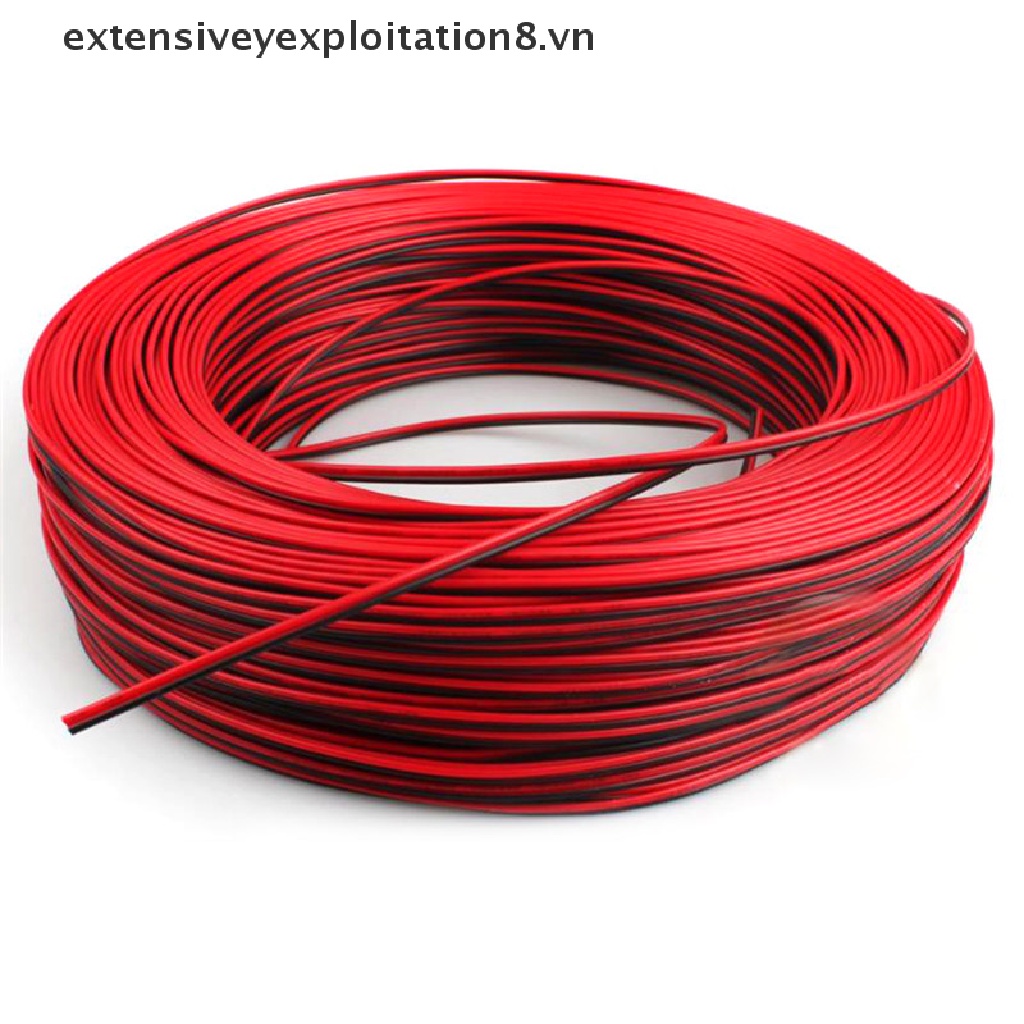 Dây Cáp Nối Dài 2Pin 10m Màu Đỏ / Đen Chuyên Dụng Cho Đèn Led Xe Hơi / Xe Máy
