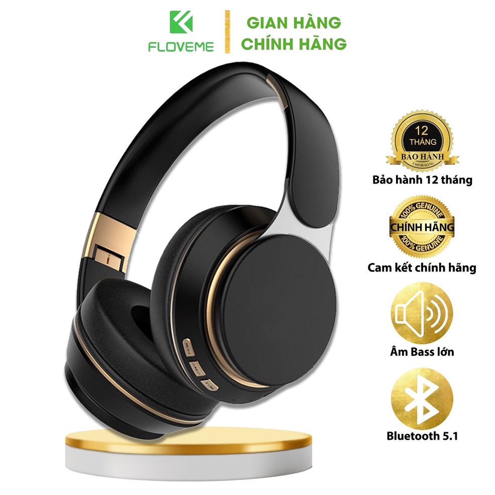Tai nghe chụp tai Bluetooth FLOVEME - 07S - Thiết kế thời trang và tinh tế - Âm thanh HIFI đầy sống động - Độ trễ thấp