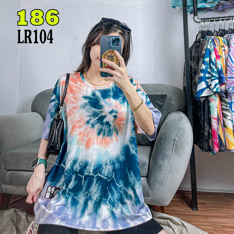 Áo thun loang màu 𝑭𝒓𝒆𝒆𝒔𝒉𝒊𝒑 Áo phông unisex LR104 vải cotton xượt poli co giãn thấm hút tốt, không xù lông