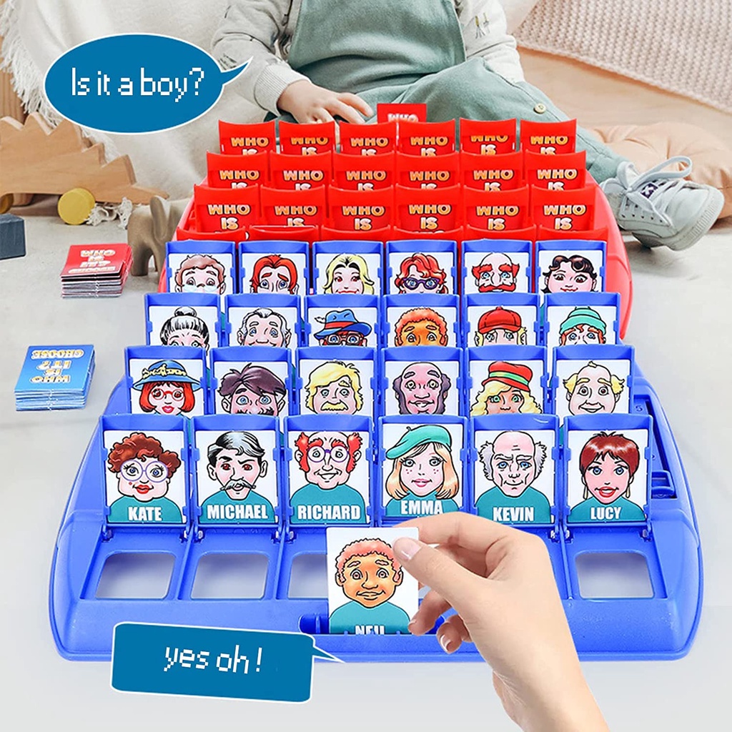 2pcs Set ai vậy? Bộ Đồ Chơi Đoán Hình Nhân Vật Vui Nhộn Cho Bé