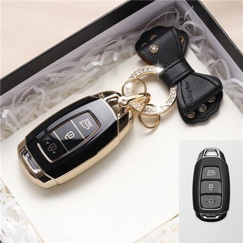 Vỏ TPU Bảo Vệ Chìa Khóa Xe Hơi Hyundai I30 Ix35 Kona Encino Solaris Azera Grandeur Ig Accent Santa Fe 2018 2019