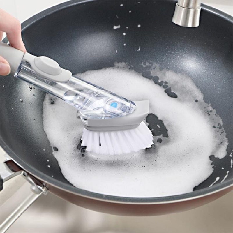 BÀN CHẢI CỌ CHÀ RỬA XOONG NỒI 2IN1 CÓ CHỖ ĐỰNG NƯỚC RỬA CHÉN