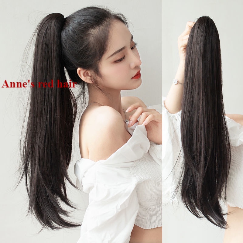 Tóc giả đuôi ngựa dài hơi vểnh tự nhiên cho nữ