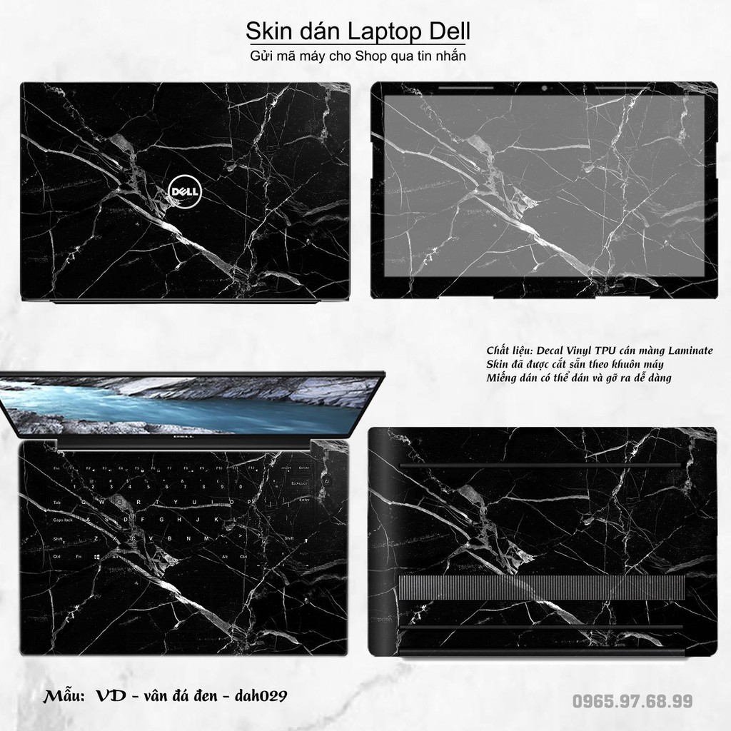 Skin dán Laptop Dell in hình vân đá nhiều mẫu 3 (inbox mã máy cho Shop)